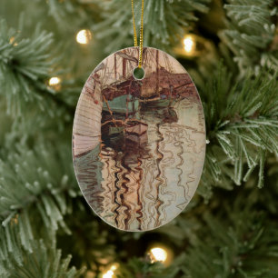 Ornamento De Cerâmica Porto de Trieste por Egon Schiele, Vintage Art