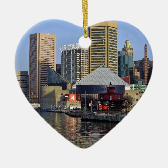 Ornamento De Cerâmica Porto interno de Baltimore (Frente)