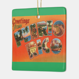 Ornamento De Cerâmica Porto Rico Saudação