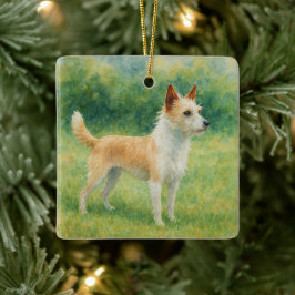 Ornamento De Cerâmica Portuguese Podengo