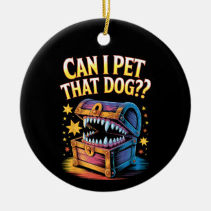 Ornamento De Cerâmica Posso Acariciar Esse Cachorro Presente de Design d