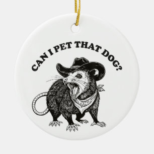 Ornamento De Cerâmica Posso Acariciar Esse Meme de Cachorro Engraçado Ga