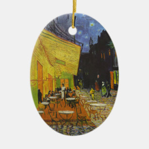 Ornamento De Cerâmica Posto Impressionista Van Gogh Cafe Terrace