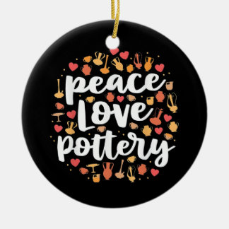 Ornamento De Cerâmica Potência de Paz e Amor