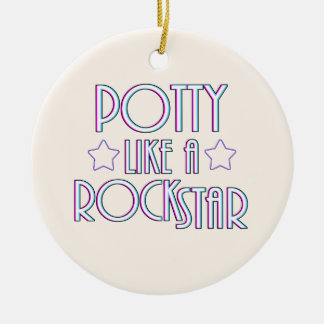 Ornamento De Cerâmica Potty Like a Rock Star