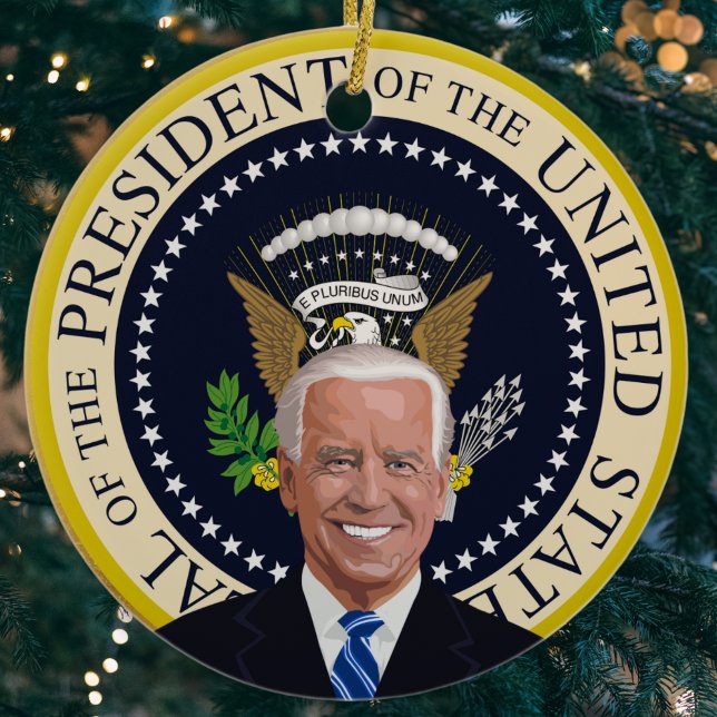Ornamento De Cerâmica potus joe biden, árvore de natal presidencial (Criador carregado)