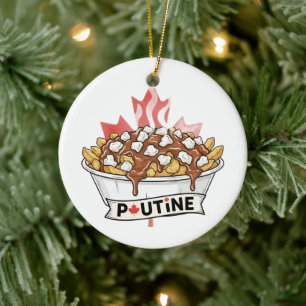 Ornamento De Cerâmica Poutine