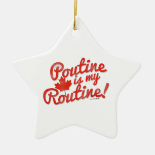 Ornamento De Cerâmica Poutine que é minha rotina