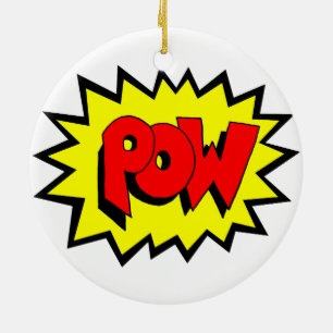 Ornamento De Cerâmica POW - Pop de arte do livro em quadrinhos