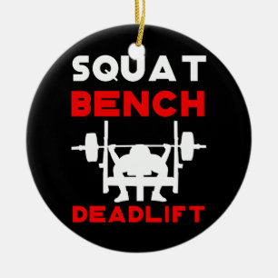 Ornamento De Cerâmica Powerlifting  Squat Bench Deadlift Weightlifting