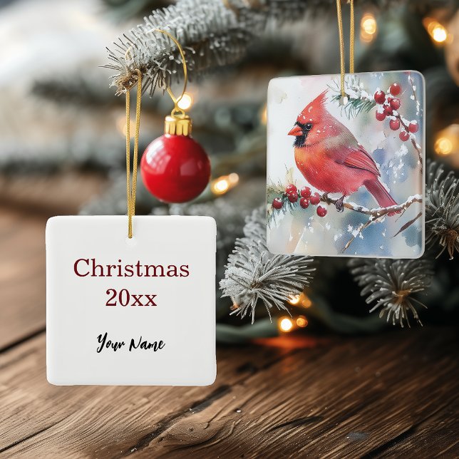 Ornamento De Cerâmica Praça de Cardinal de Natal (Criador carregado)