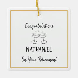 Ornamento De Cerâmica Praça de Perseguição Personalizada