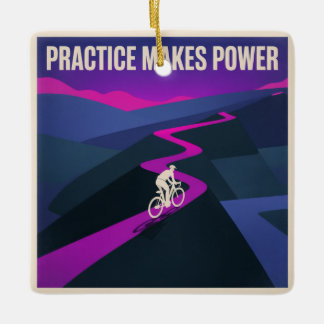 Ornamento De Cerâmica Practice Makes Power