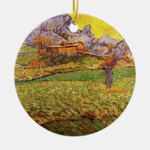 Ornamento De Cerâmica Prado nas Montanhas por Vincent van Gogh