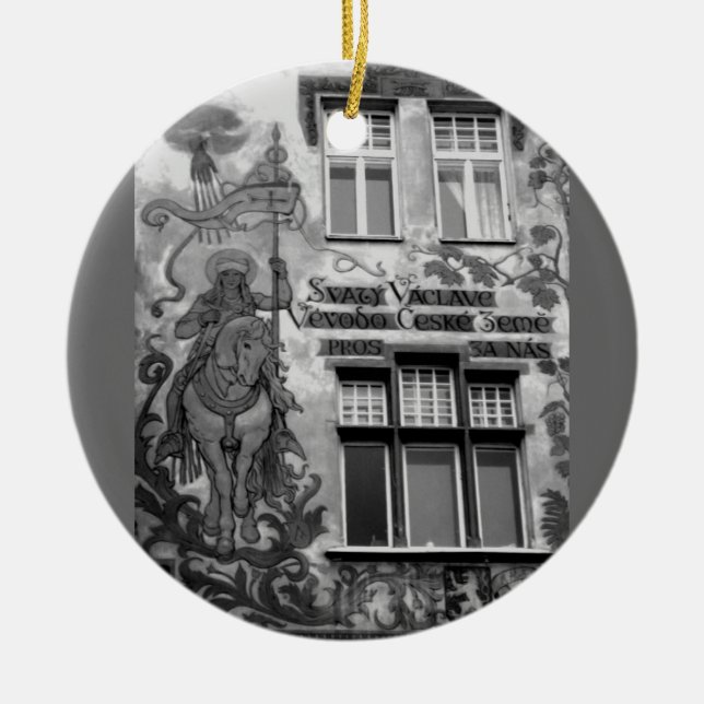 Ornamento De Cerâmica Prague Wall Art (Frente)