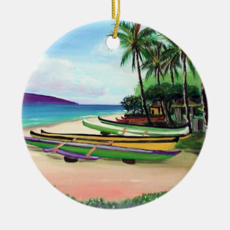 Ornamento De Cerâmica Praia da Canoa Redonda