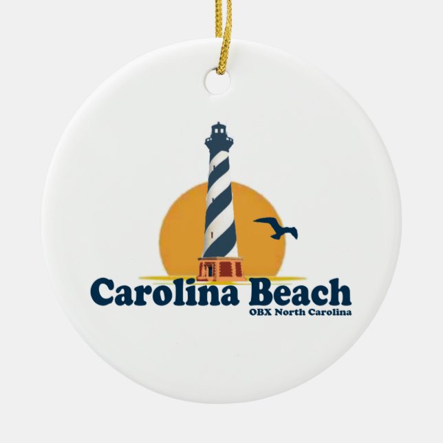 Ornamento De Cerâmica Praia de Carolina (Frente)