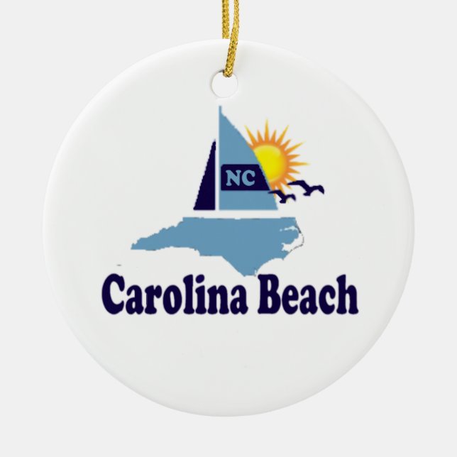 Ornamento De Cerâmica Praia de Carolina (Frente)