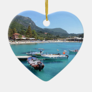 Ornamento De Cerâmica Praia de Paleokastritsa, Corfu