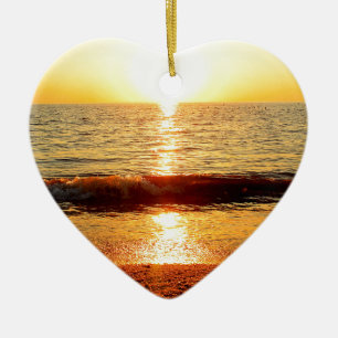 Ornamento De Cerâmica Praia do por do sol, Cape May NJ