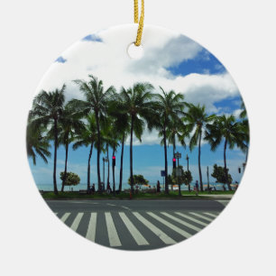 Ornamento De Cerâmica Praia Havaí de Waikiki