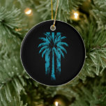 Ornamento De Cerâmica Praia Havaiana Férias de Verão Tropicais Árvore de<br><div class="desc">Praia Havaiana Férias de Verão Tropicais Árvore de Palma</div>