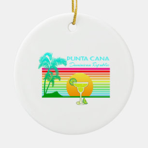 Ornamento De Cerâmica Praia retro Punta Cana Margarita