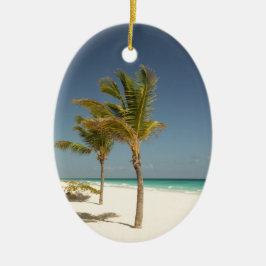 Ornamento De Cerâmica Praia tropical da República Dominicana