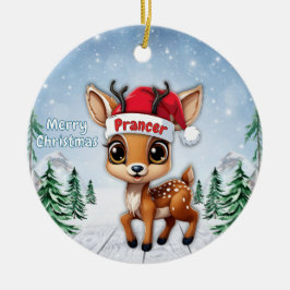 Ornamento De Cerâmica Prancer Bebê Cervo, Filhote, Corça, Rena 🦌🎄