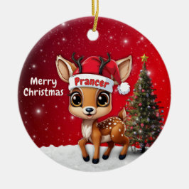 Ornamento De Cerâmica Prancer Bebê Cervo, Filhote, Corça, Rena🦌 🎄
