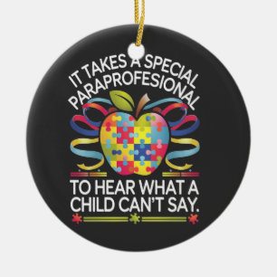 Ornamento De Cerâmica Precisa de um Autismo Paraprofissional especial