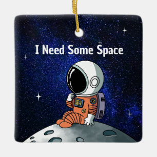 Ornamento De Cerâmica Precisa Espaço, Astronauta, Cosmonauta, Personaliz