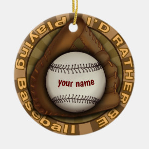 Ornamento De Cerâmica Preferencialmente Play Baseball