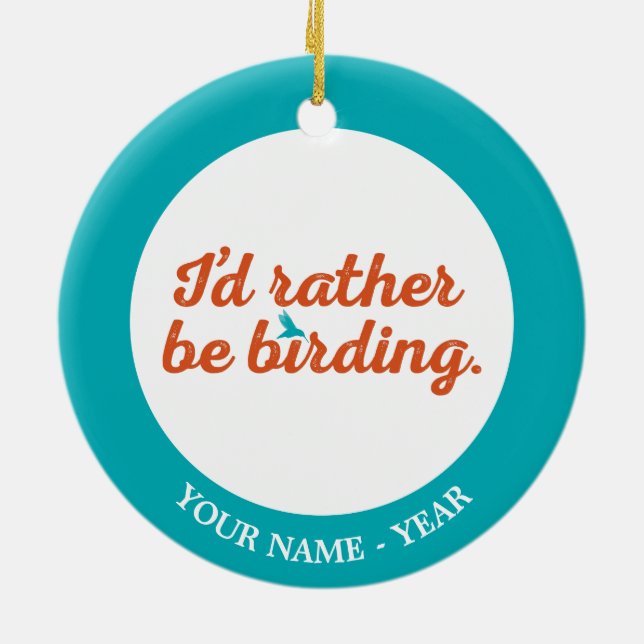 Ornamento De Cerâmica Preferencialmente ser Birding (Traseira)