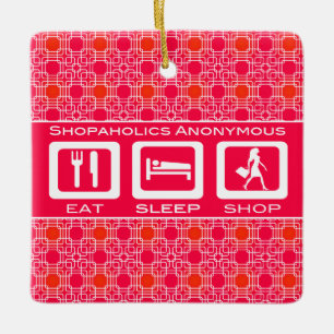 Ornamento De Cerâmica Prêmio de Compro de Sono Engraçado Rosa