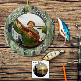 Ornamento De Cerâmica Prêmio de Pesca Captura 2 Fotos