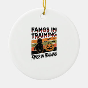 Ornamento De Cerâmica Presas em Treinamento Camisa Divertida de Vampiro