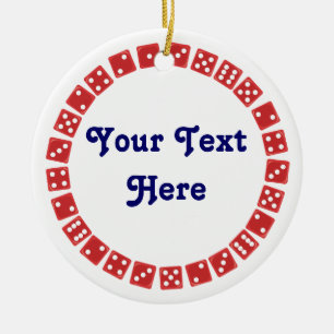 Ornamento De Cerâmica Presente da noite do jogo de Bunco