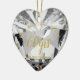 Ornamento De Cerâmica Presente de 60 anos de Diamante de Casamento Diama (Lateral)