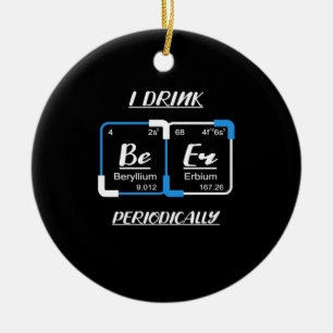 Ornamento De Cerâmica Presente de aniversário   Bebo Cerveja Periodicam