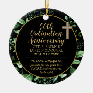 Ornamento De Cerâmica Presente de Aniversário Personalizado da Ordenaç