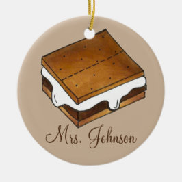 Ornamento De Cerâmica Presente de Apreciação do Professor Camp Campfire