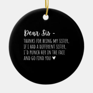 Ornamento De Cerâmica Presente De Apreciação Para Irmãs.