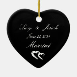 Ornamento De Cerâmica Presente de Casamento de Ornament Casado com Lua