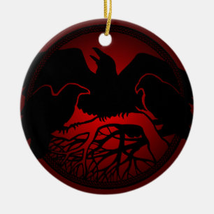 Ornamento De Cerâmica Presente de Decoração de Raven Personalizada por O