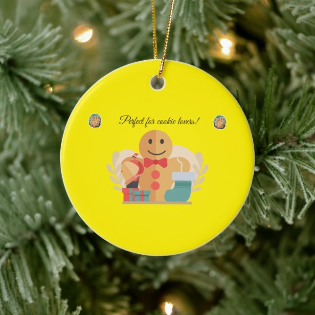 Ornamento De Cerâmica Presente de Feriado Bonito para Amantes de Biscoit (Árvore)