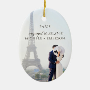 Ornamento De Cerâmica Presente de foto de noivado em Paris