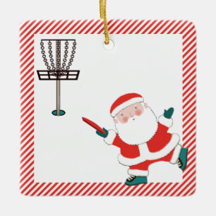 Ornamento De Cerâmica Presente de Golf de Disco Personalizado