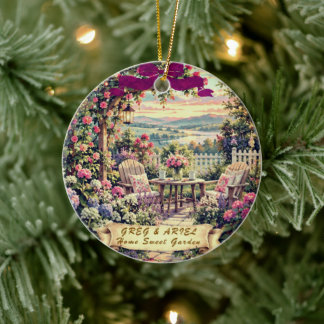 Ornamento De Cerâmica Presente de Jardim Personalizado para Casal. Prese