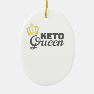 Ornamento De Cerâmica Presente de Keto, Rainha Womens Keto com Dieta de 